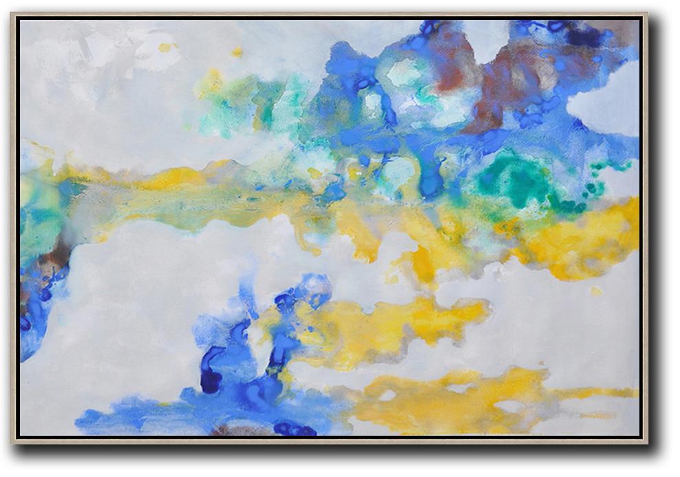 Hand painted Horizontal Abstract Oil Painting on canvas, free shipping worldwide the art gallery